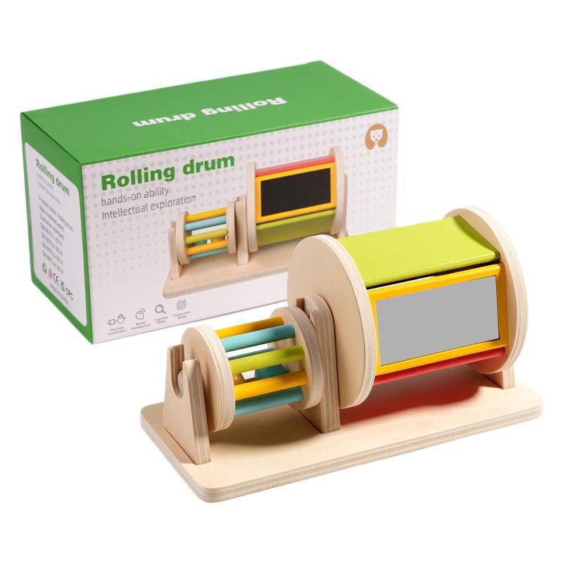 Tech Accessories Gifts - Houten Montessori Kleur Rolling Drum Speelgoed