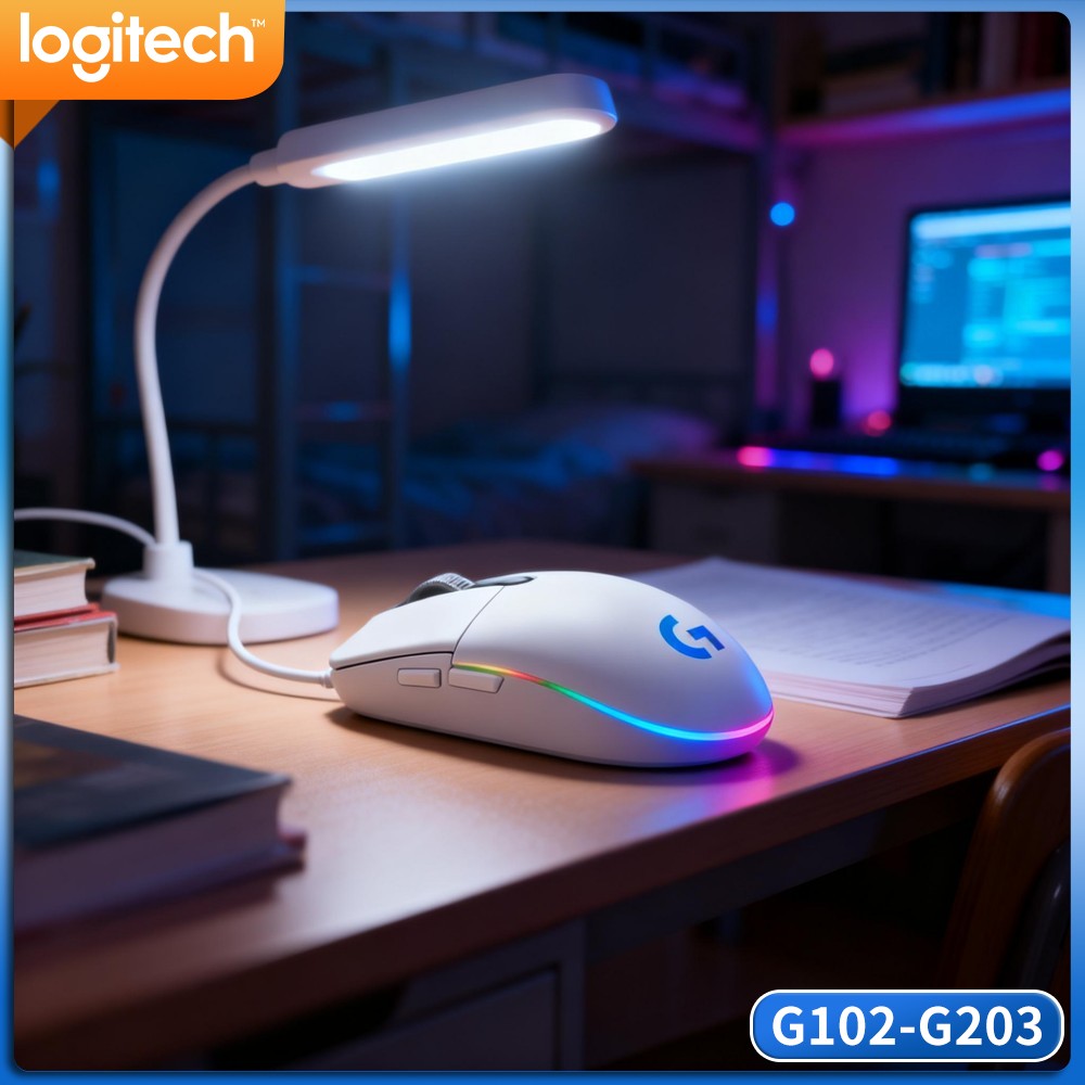 Logitech Mouse G203 - Logitech G102 Bedrade Gamingmuis, 20M Klikduur,