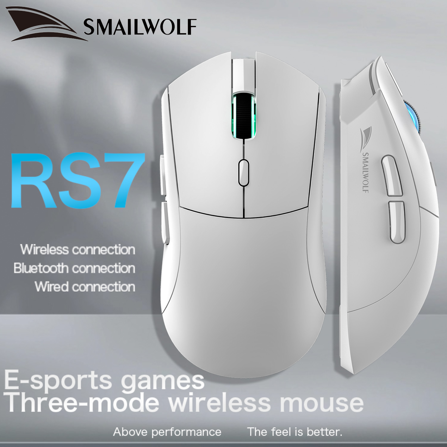 Logitech Mouse G203 - SMAILWOLF RS7 Bluetooth draadloze gamingmuis PAW3311