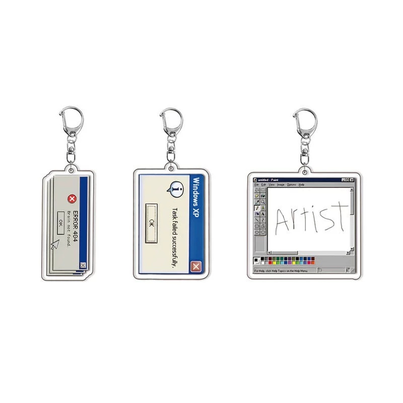 Tech Keychain Accessories - Toegang Ontleden Grappige Meme Acryl Sleutelhanger