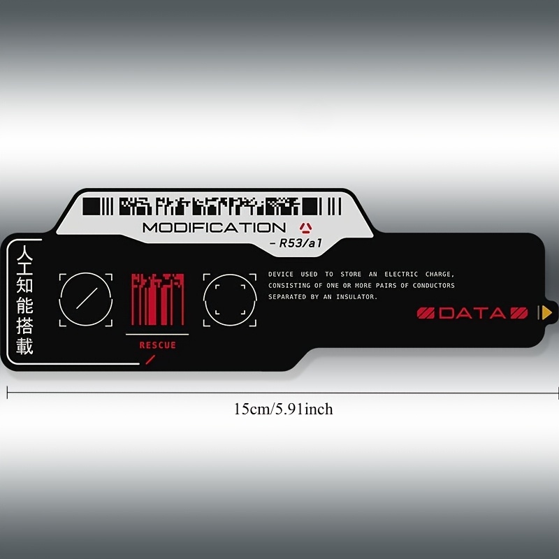 Tech Accessories For Laptop - Cyberpunk Tech QR-code waterdichte vinylstickers Sci-Fi-stickers