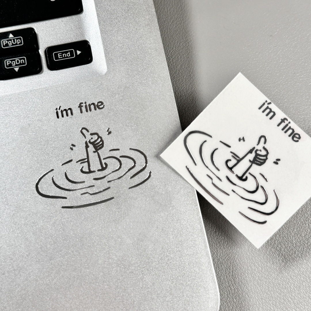 Tech Accessories For Laptop - 5/10 stuks I'M Fine, grappige, sarcastische,